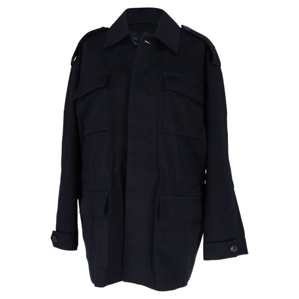 Nili Lotan Lorenzo Military Jacket in Black Cotton